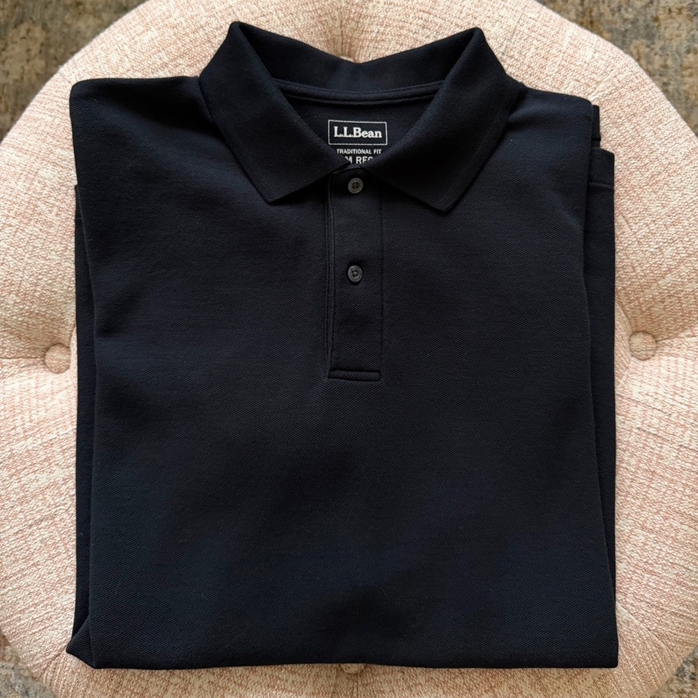 Men's Premium Double L Polo, Banded Short-Sleeve Without Pocket
